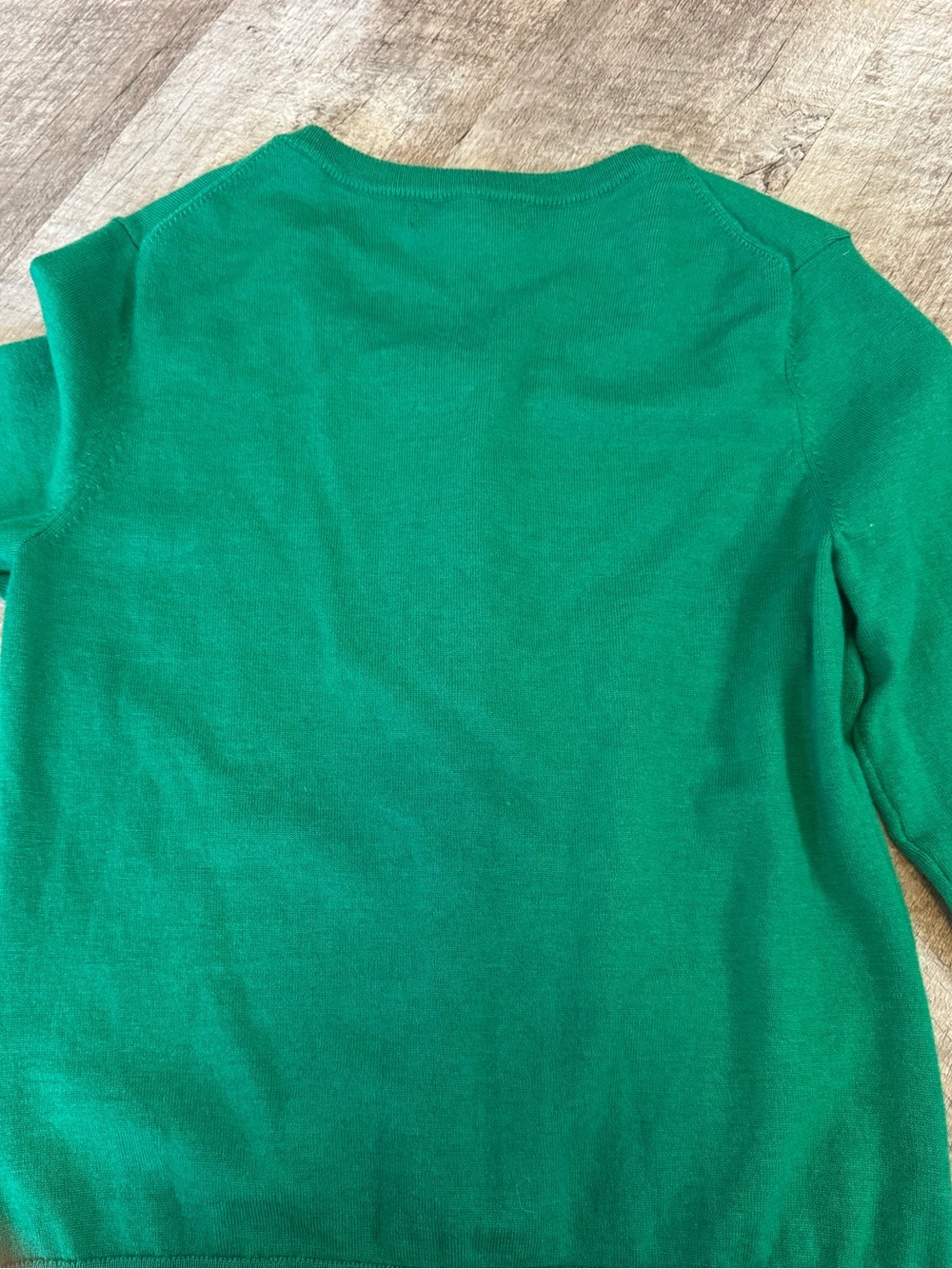 Banana Republic Brilliant Green Button-Front Crewneck Cardigan, wool blend - Picture 11 of 13